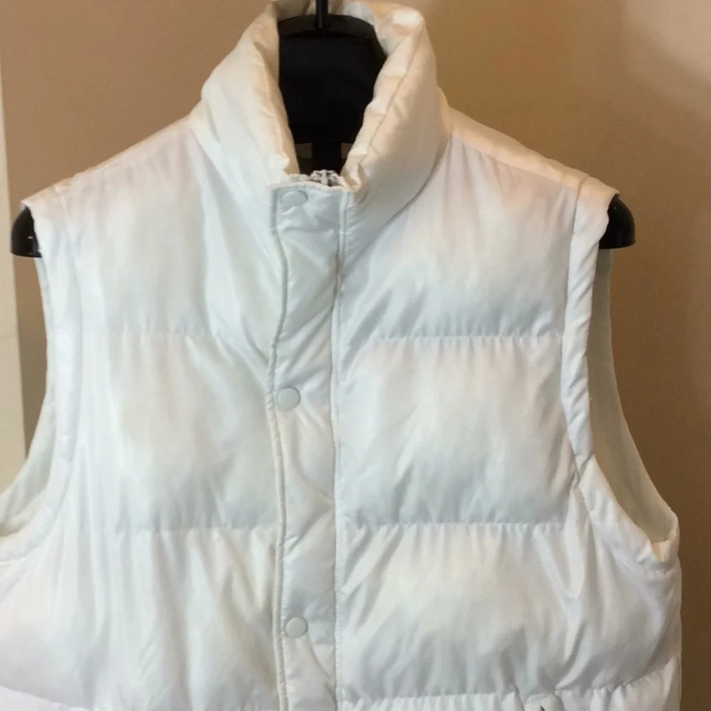 Regal Wear Long White Puffer Ski and Snow Vest